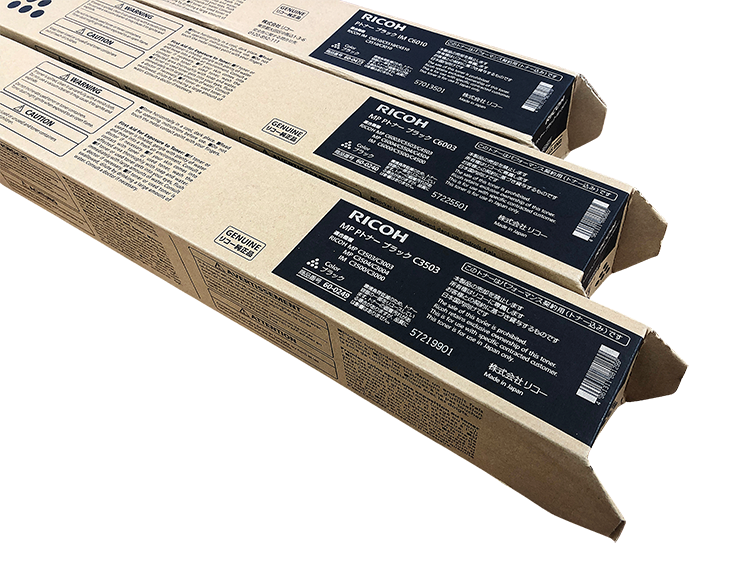 リコーの未使用トナー。MPPトナー：C3503 BK、C6003、C6010 BK ,etc